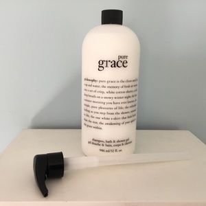 Philosophy Pure Grace 3 in 1 Shampoo, Bath & Shower Gel with pump, 32 oz, NWT